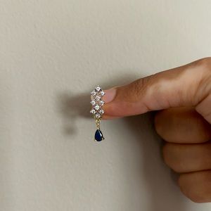 Dainty Blue Clasp Earrings